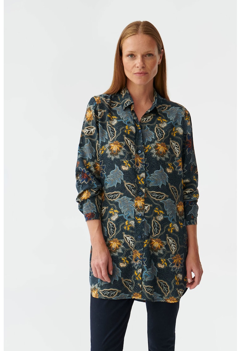 Camasa lunga cu imprimeu floral