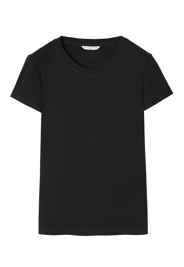 Tricou de bumbac cu decolteu rotund