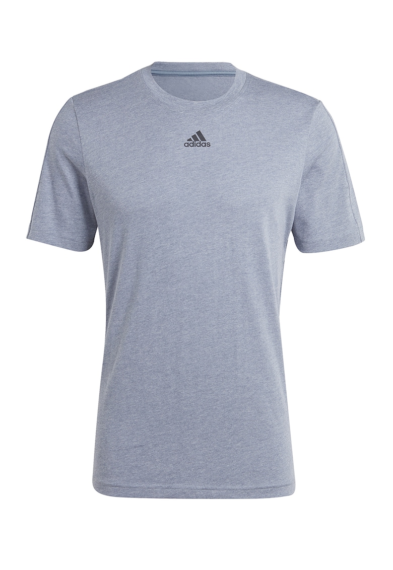 Tricou din amestec de bumbac cu decolteu la baza gatului