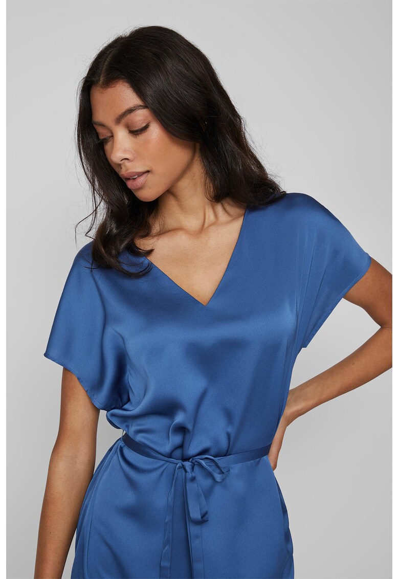 Rochie midi cu decolteu in V