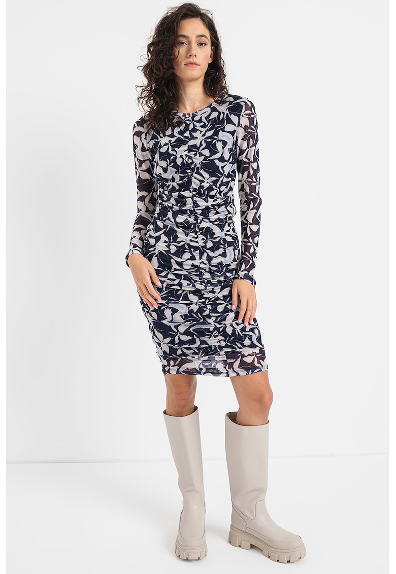 Rochie midi cu model floral Ava