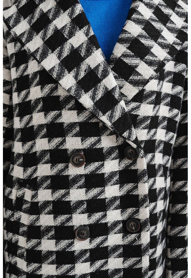 Palton cu model houndstooth