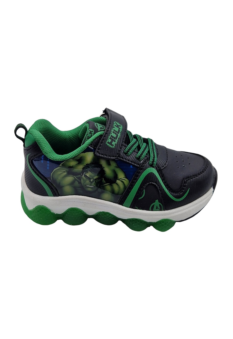 Pantofi sport de piele ecologica cu imprimeu Hulk