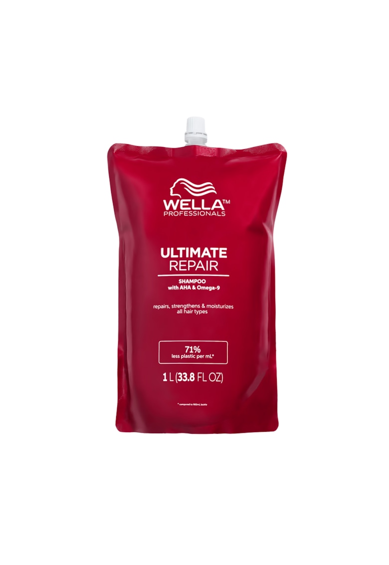 Rezerva sampon reparator si hranitor cu AHA & Omega 9 pentru par deteriorat - Pasul 1 Wella Professionals Ultimate Repair - 1000 ml
