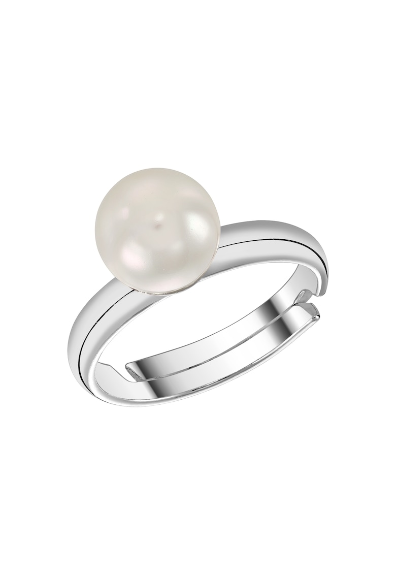 Inel argint 925 cu perla de cultura alba 8 mm