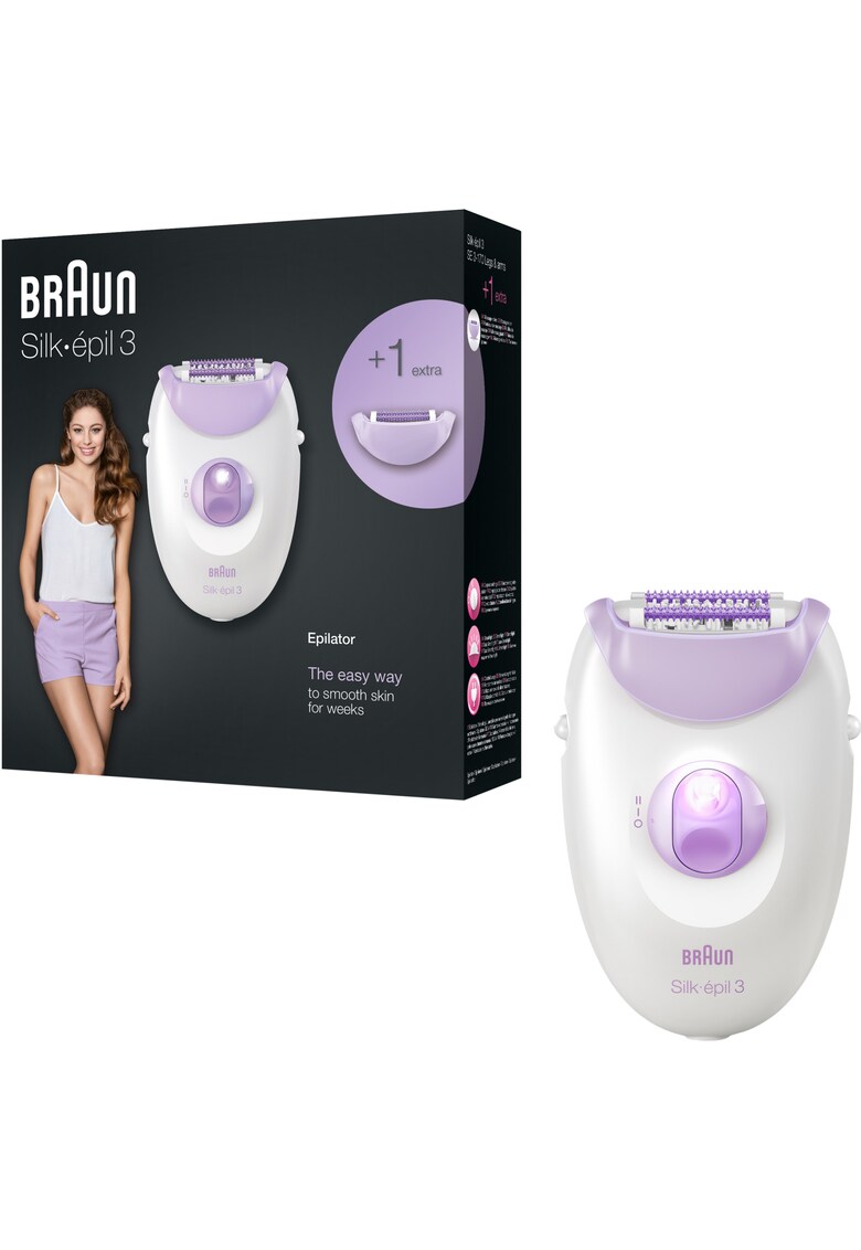 Epilator 3170 Purple - 20 pensete - Smartlight - Alb/Lila