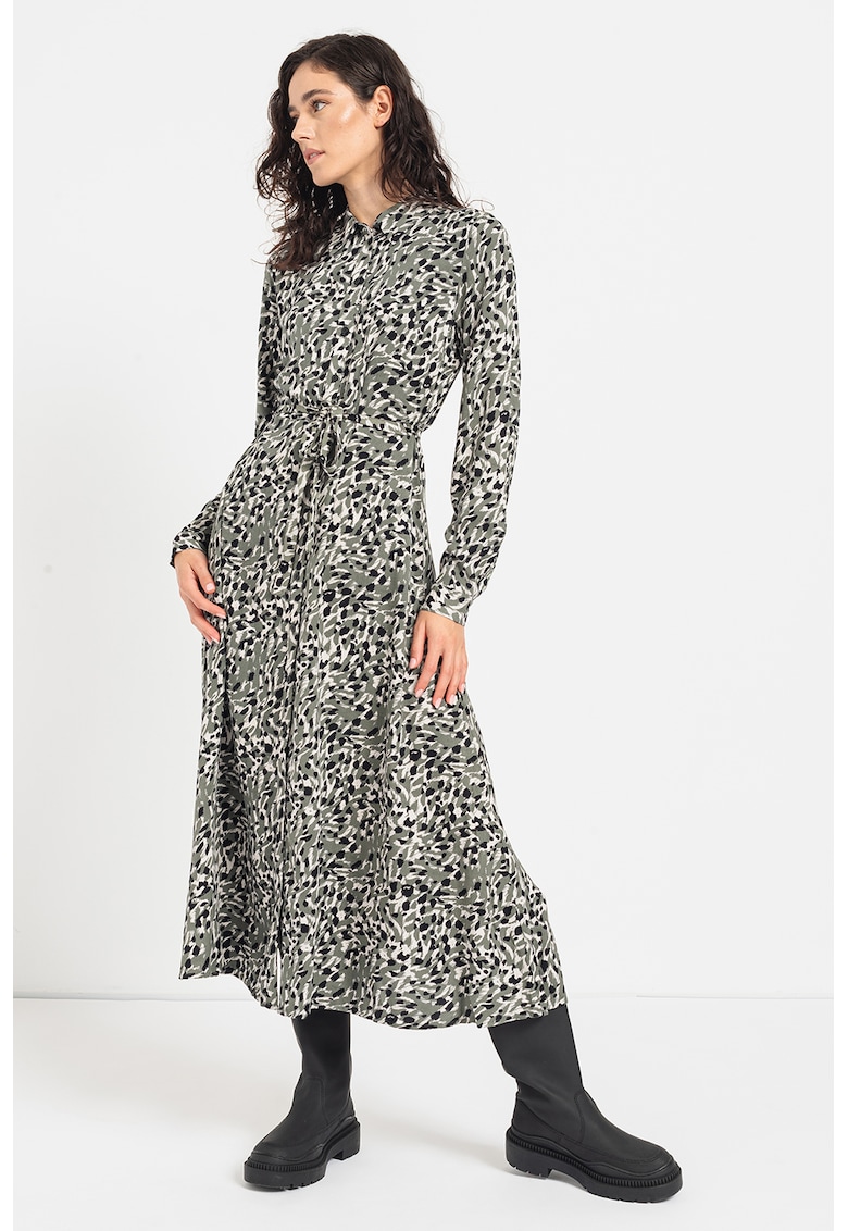 Rochie-camasa evazata cu animal print
