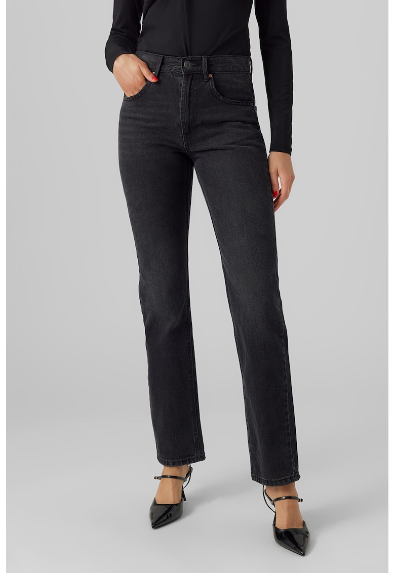 Blugi bootcut cu talie medie