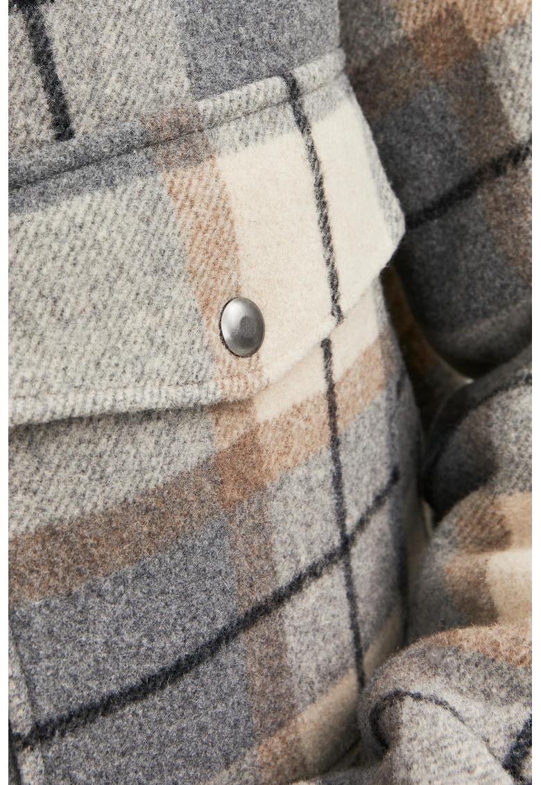 Jacheta-camasa din amestec de lana cu buzunare pe piept baxter