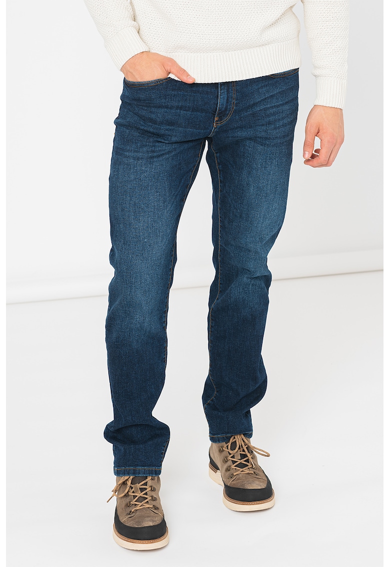 Blugi regular fit cu model cu 5 buzunare