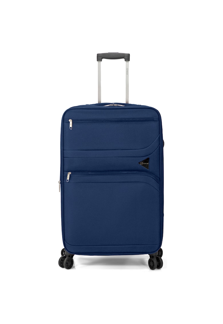 Troler Cabina Extensibil BZ 5703 - 4 Roti Duble - 55 cm - Bleumarin