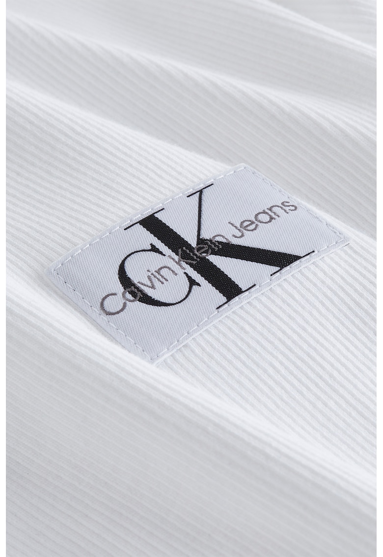 Bluza din amestec de bumbac organic cu detaliu logo