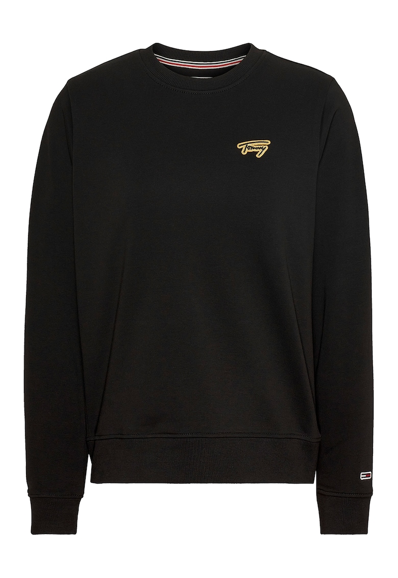 Bluza sport cu detaliu logo - Negru/Galben