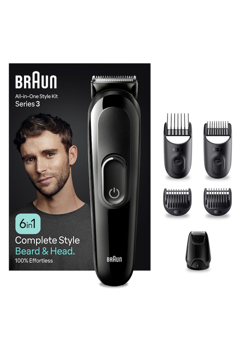 Aparat de tuns multifunctional MGK3410 - Wet&Dry - 6-in-1 - 4 piepteni - 1 mini aparat de ras - autonomie 50 minute - Negru