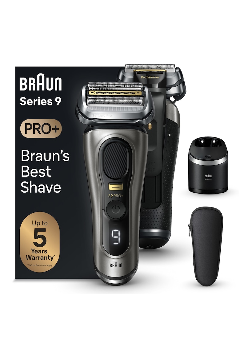 Braun Aparat de ras electric series 9 pro wet &dry - 40.000 de actiuni de taiere - 5 elemente de taiere - prolift trimmer - sensoflex - autosense - statie de incarcare si curatare