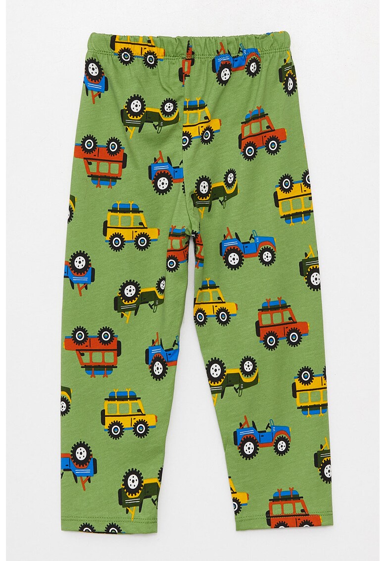 Pijama cu pantaloni lungi si imprimeu grafic