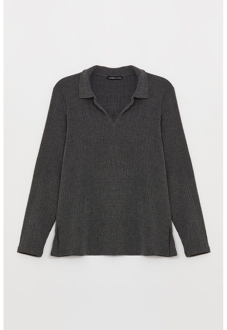 Bluza polo cu aspect sifonat