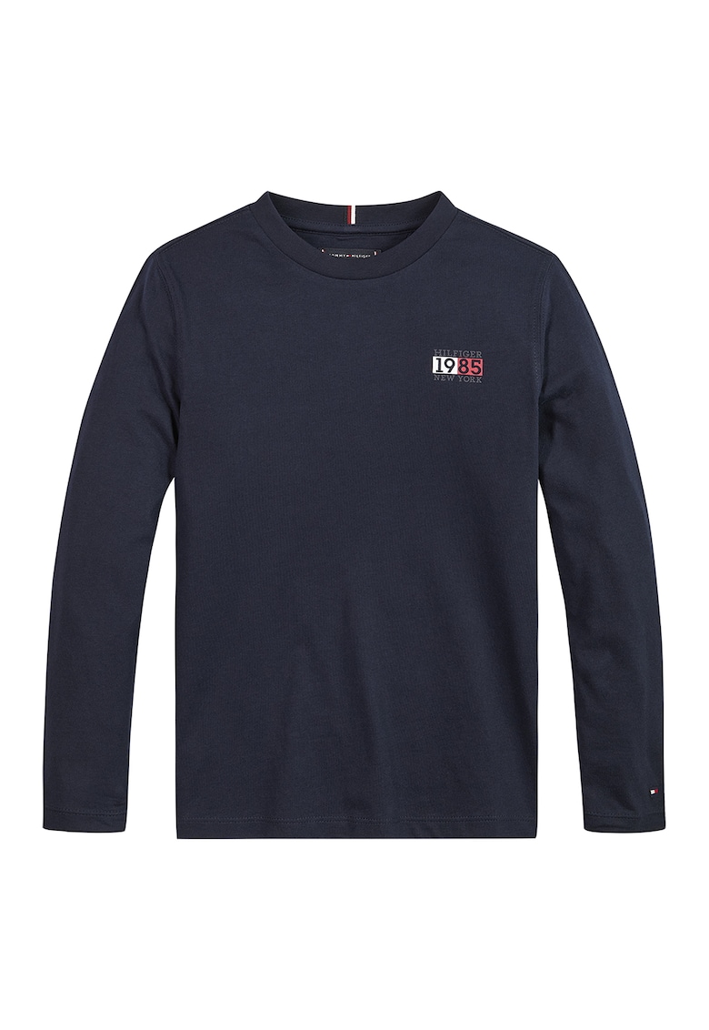 - Bluza de bumbac organic cu decolteu la baza gatului