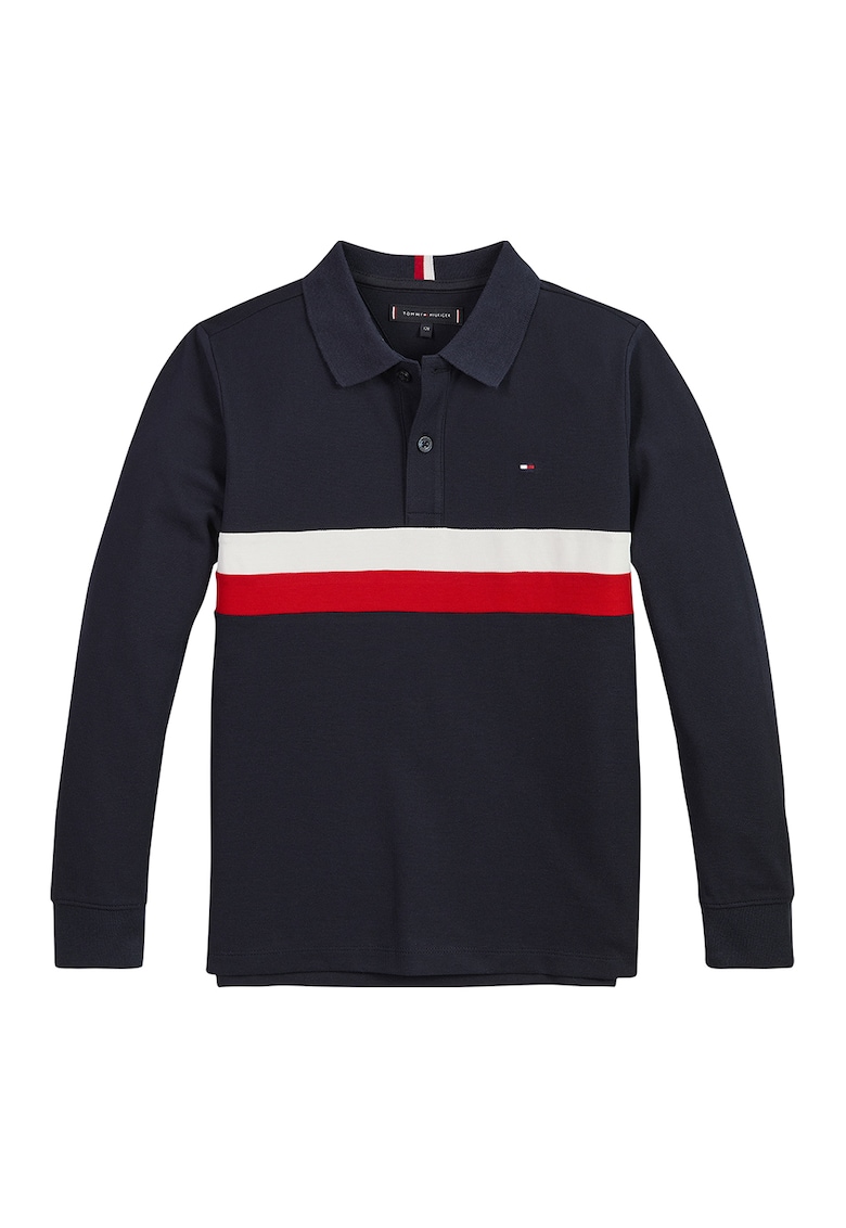 Tommy Hilfiger Bluza polo din amestec de bumbac organic