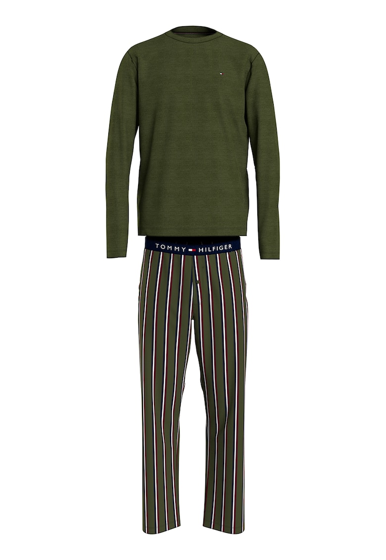 Pijama de bumbac organic cu pantaloni lungi