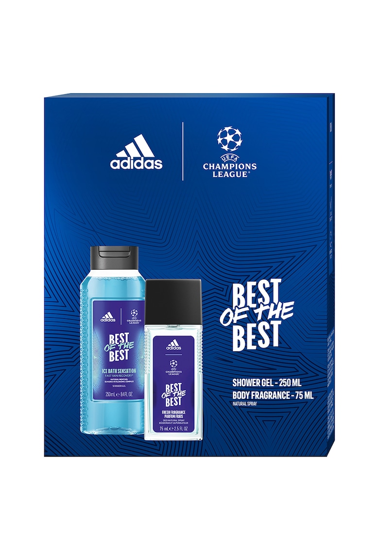 Set Cadou Barbati Uefa Best Of The Best: Deodorant Natural Spray 75 ml + Gel De Dus 250 ml