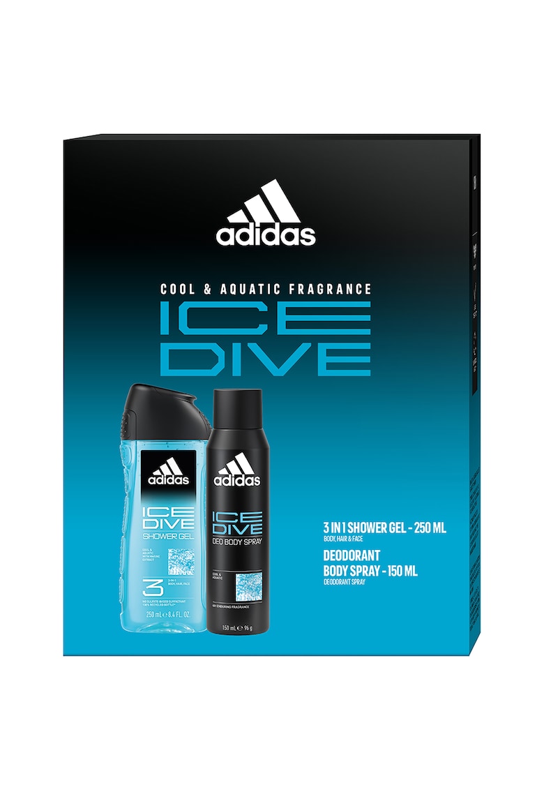 Set Cadou Barbati Ice Dive: Deodorant Body Spray 150 ml + Gel De Dus 250 ml