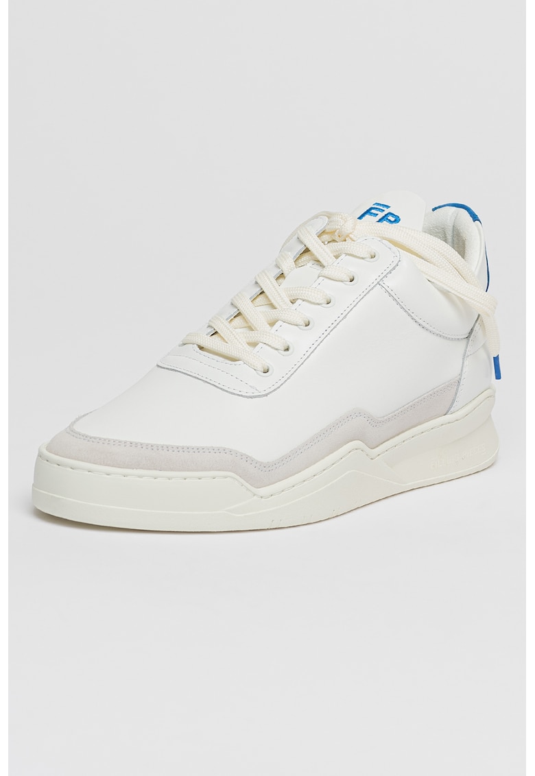 Pantofi sport low-cut cu insertii de piele intoarsa