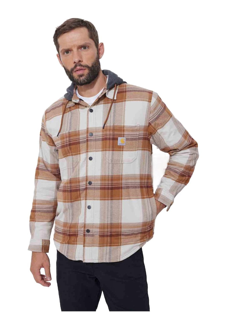 Camasa barbati Flannel - maro -