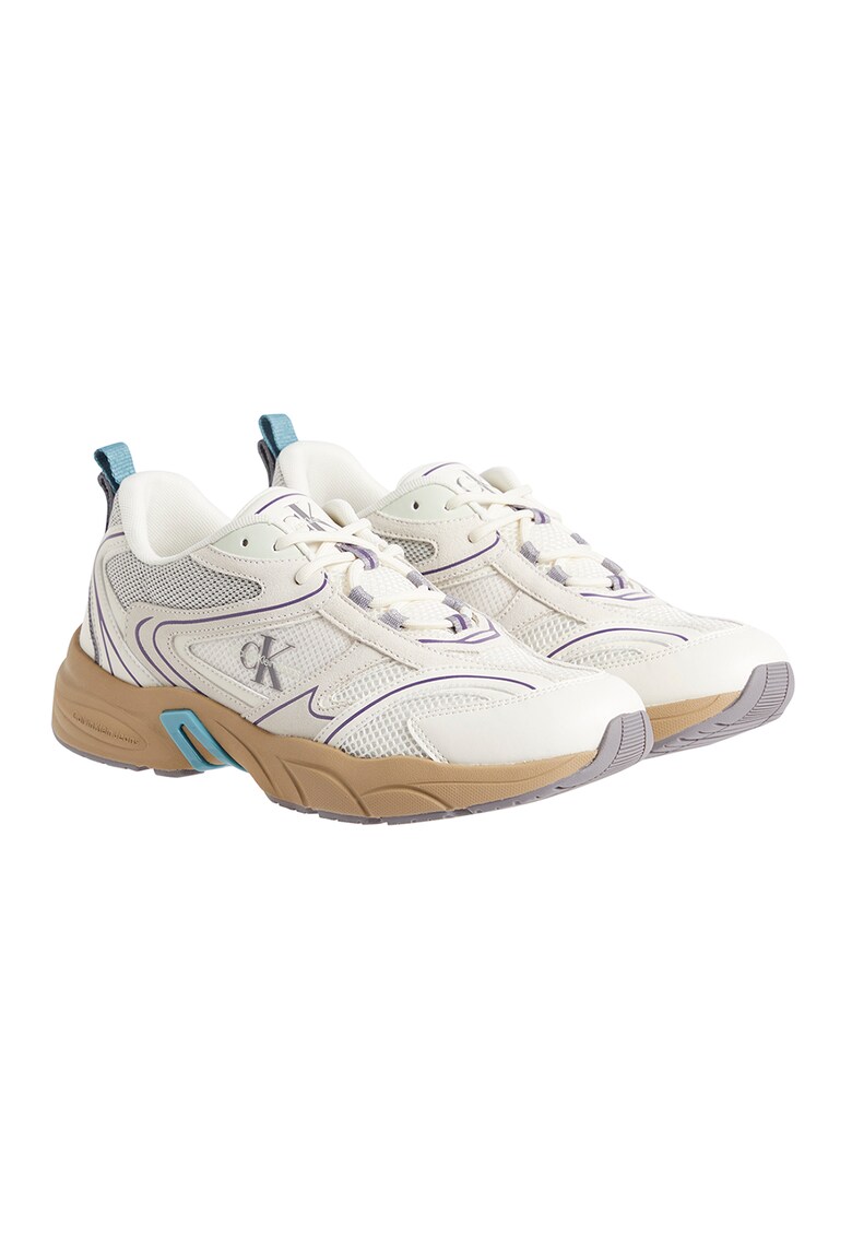 Pantofi sport cu insertii de piele intoarsa