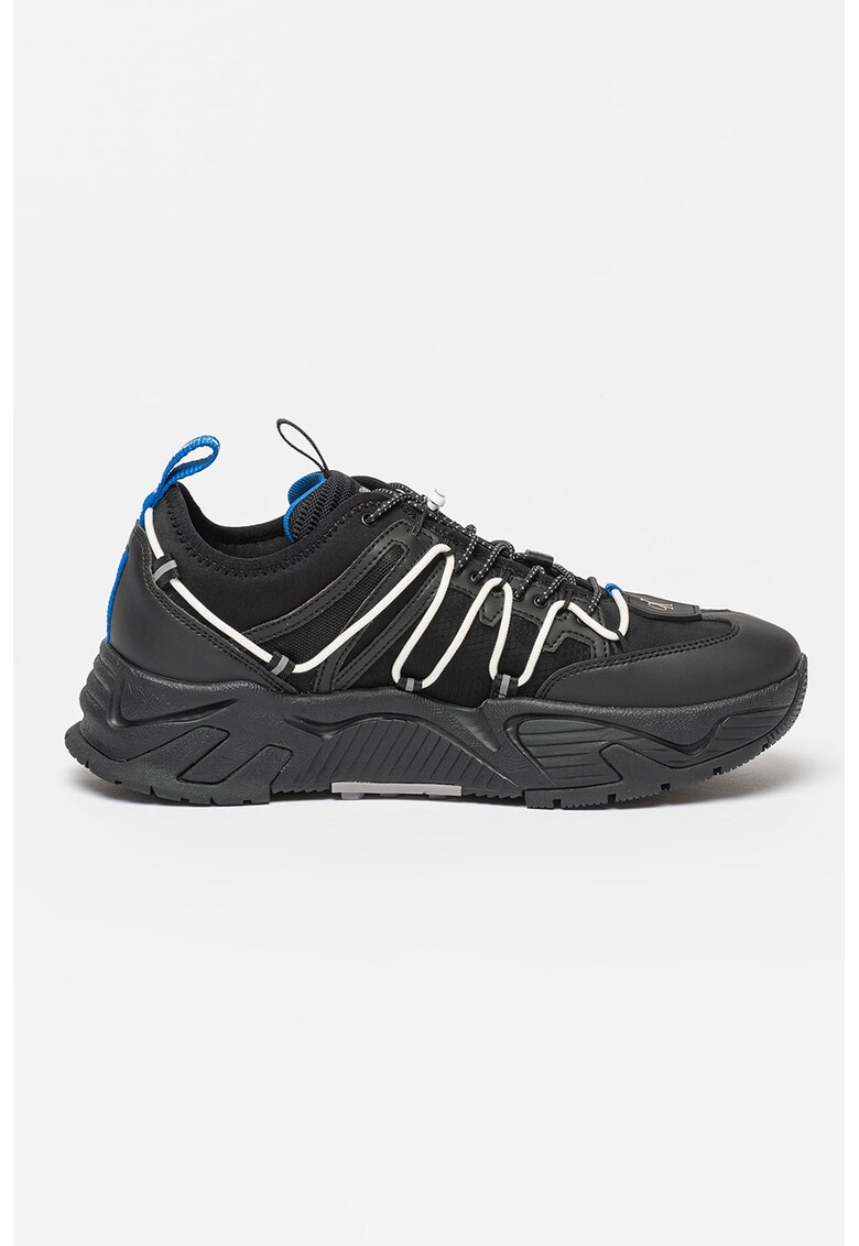 Pantofi sport de piele ecologica si material textil
