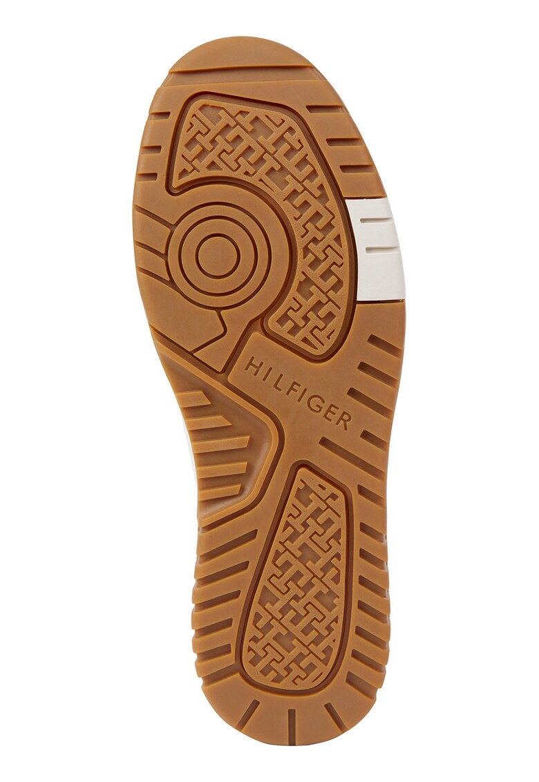 Pantofi sport de piele cu logo in relief