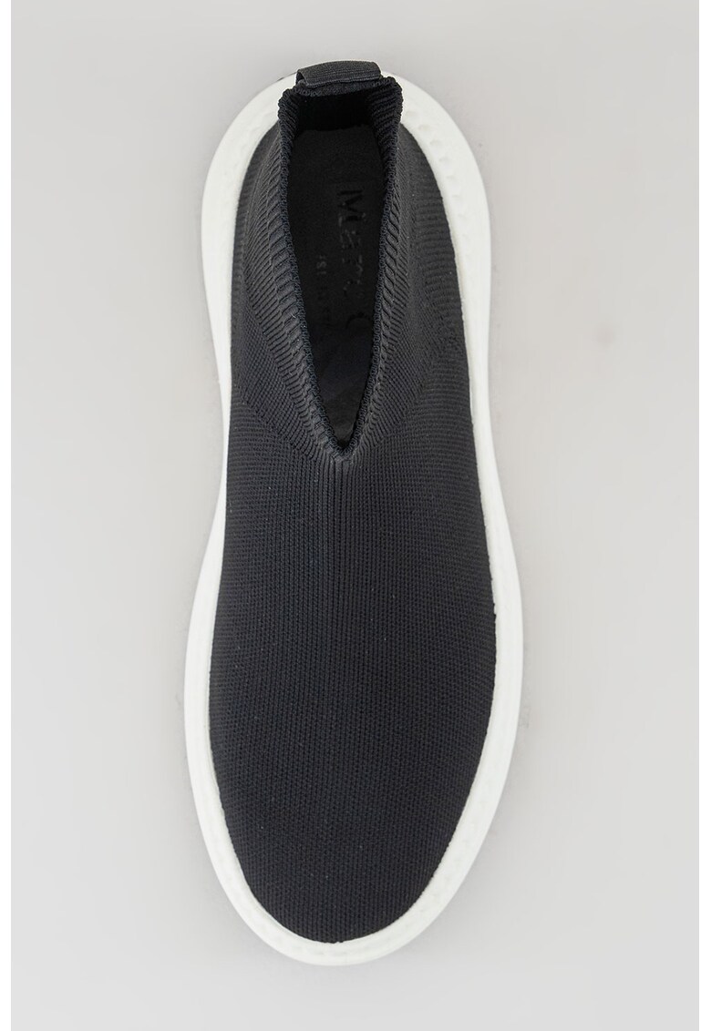 Pantofi sport inalti fara inchidere cu partea superioara din material textil