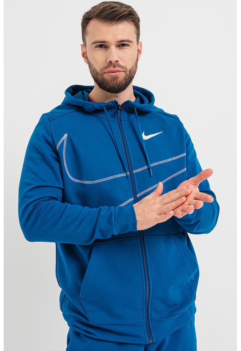 Hanorac cu fermoar si logo pentru fitness