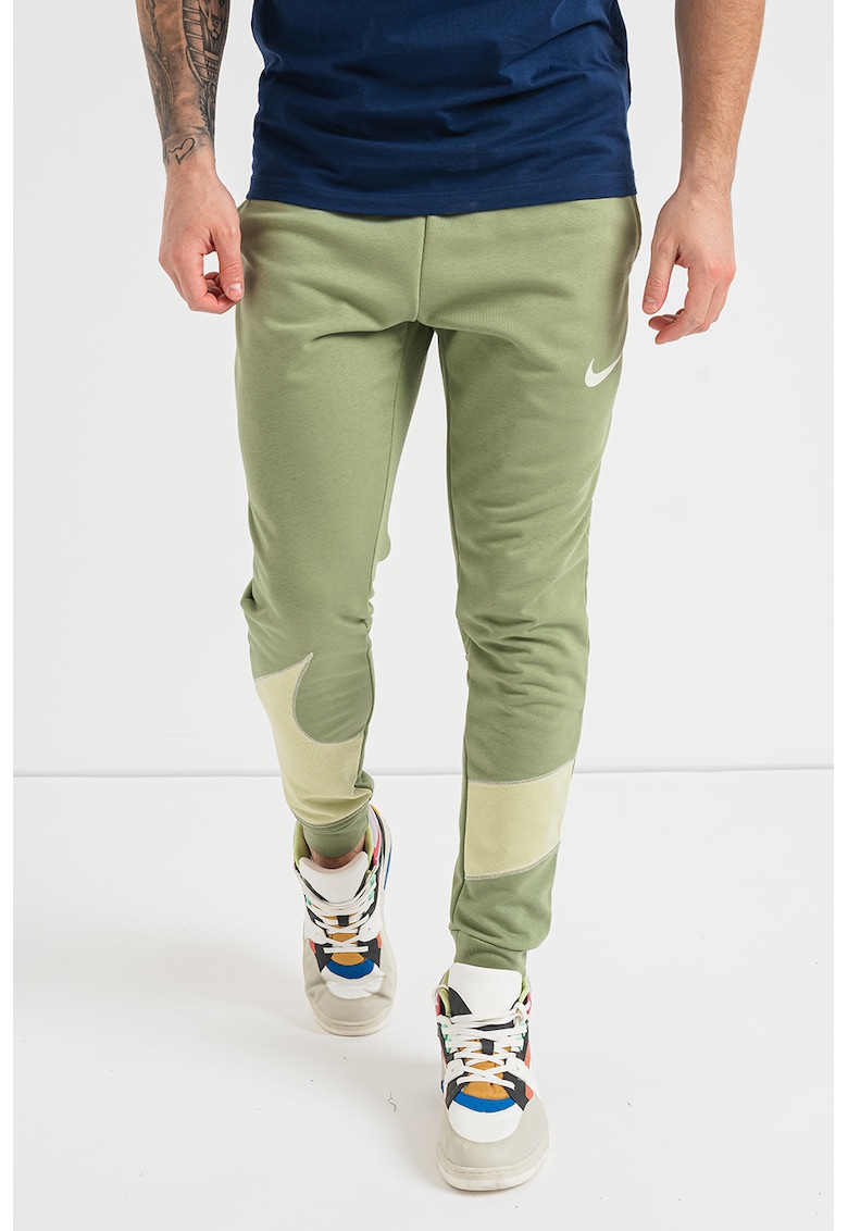 Pantaloni cu model colorblock pentru fitness