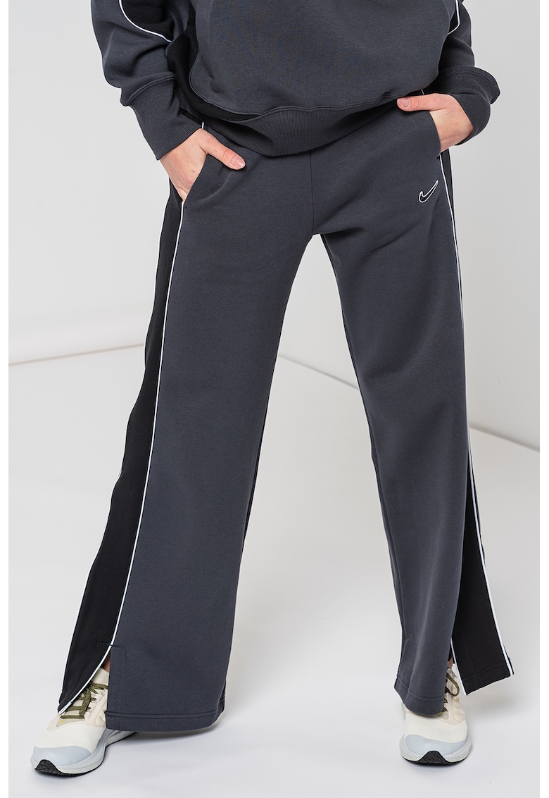 Pantaloni de trening cu croiala ampla si snur de ajustare