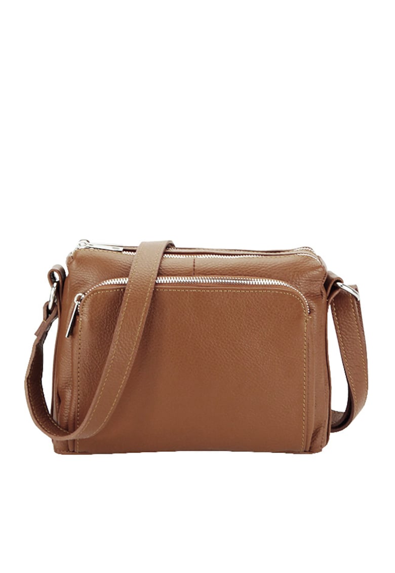 Geanta camel din piele naturala Camelia 124 18067
