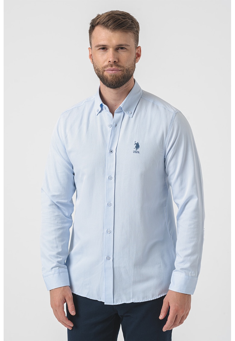 Camasa slim fit cu guler ascutit