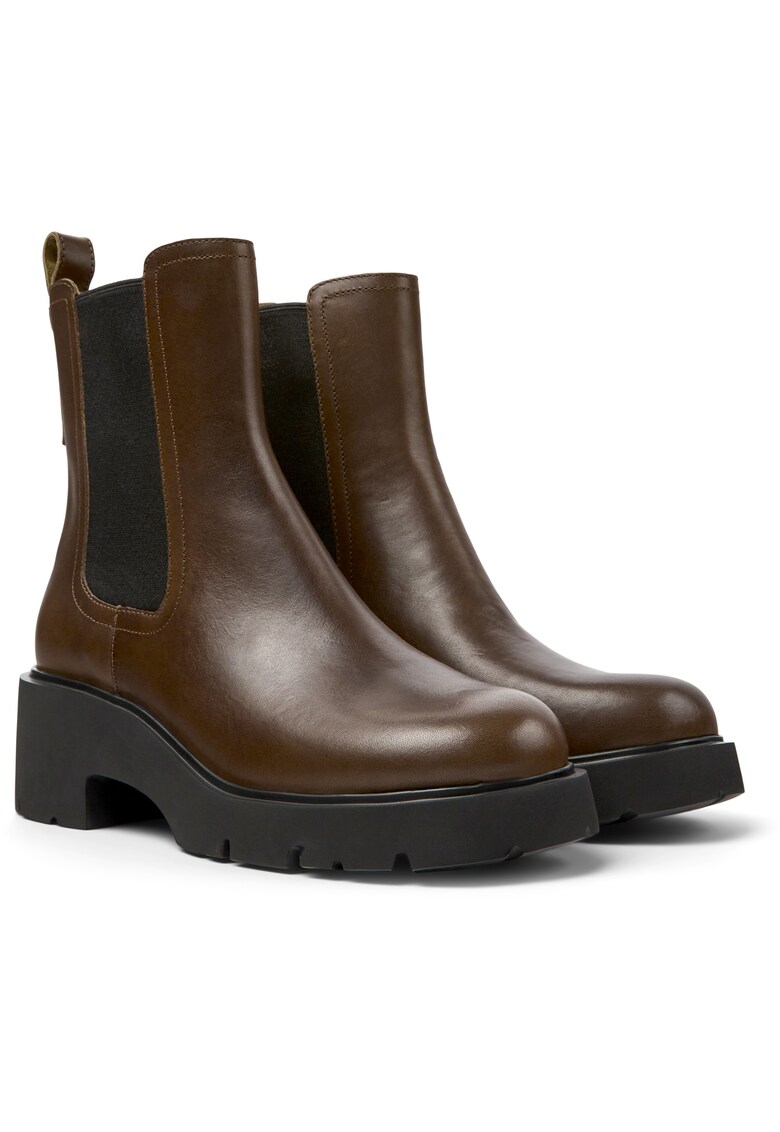 Botine de piele cu toc masiv Milah 1427