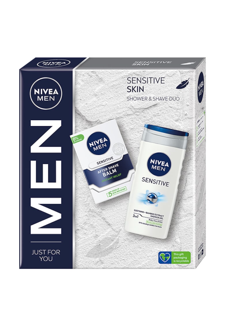 Set cadou barbati: dupa ras Men 100ml + Gel de dus Nivea Men 250ml - 56468