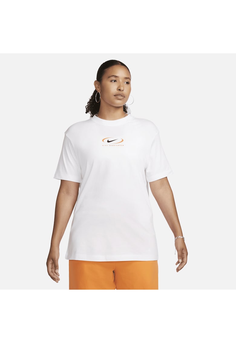 Tricou  W NSW TEE BF PRNT SWSH - FN7722-100 - Femei - Alb