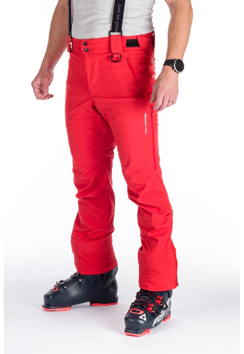 Pantaloni schi softshell 10K/5K barbati Ted - Rosu