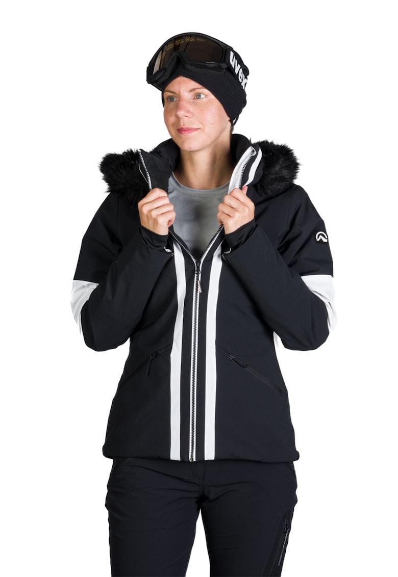 Geaca impermeabila cu blana sintetica pentru schi