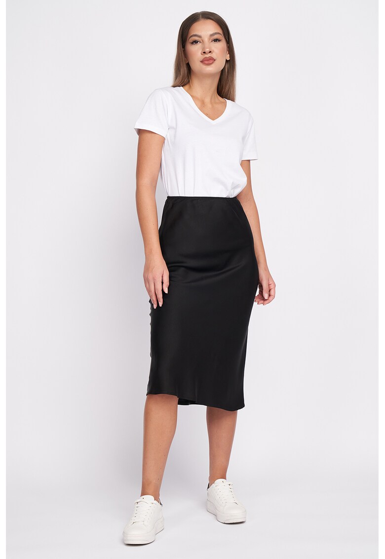 Fusta midi din satin
