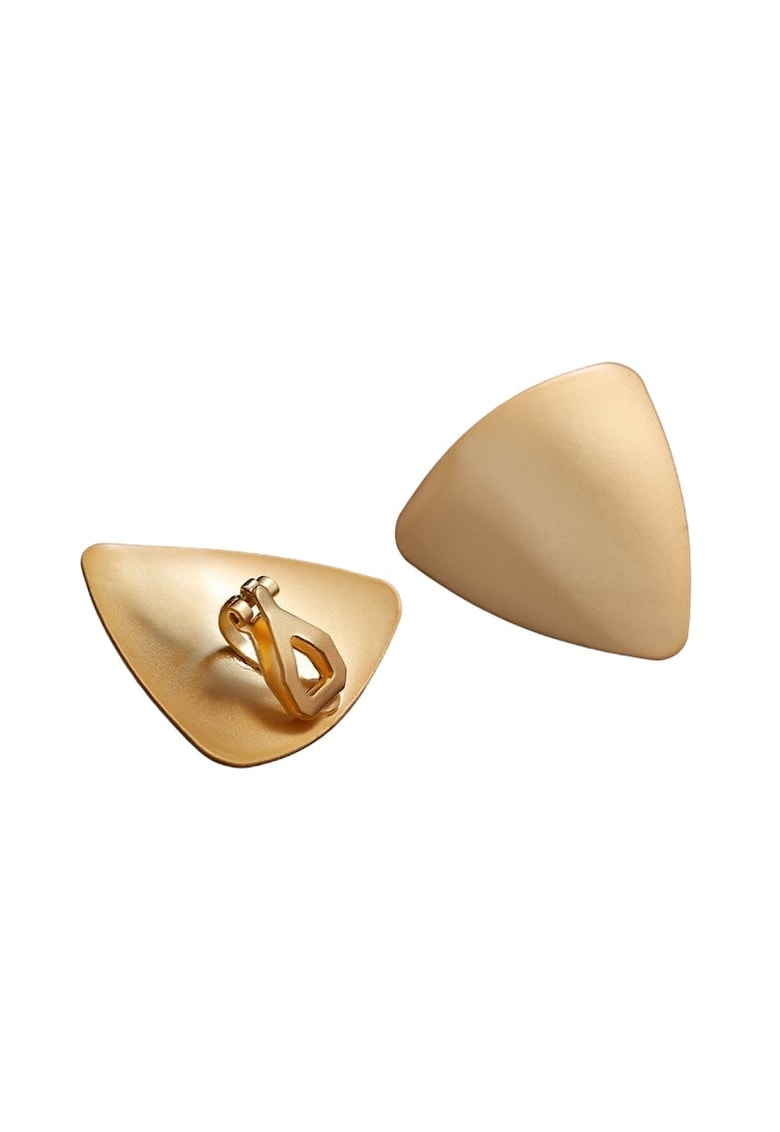 Cercei aurii - cu clips - forma de triunghi - Iria C5 -