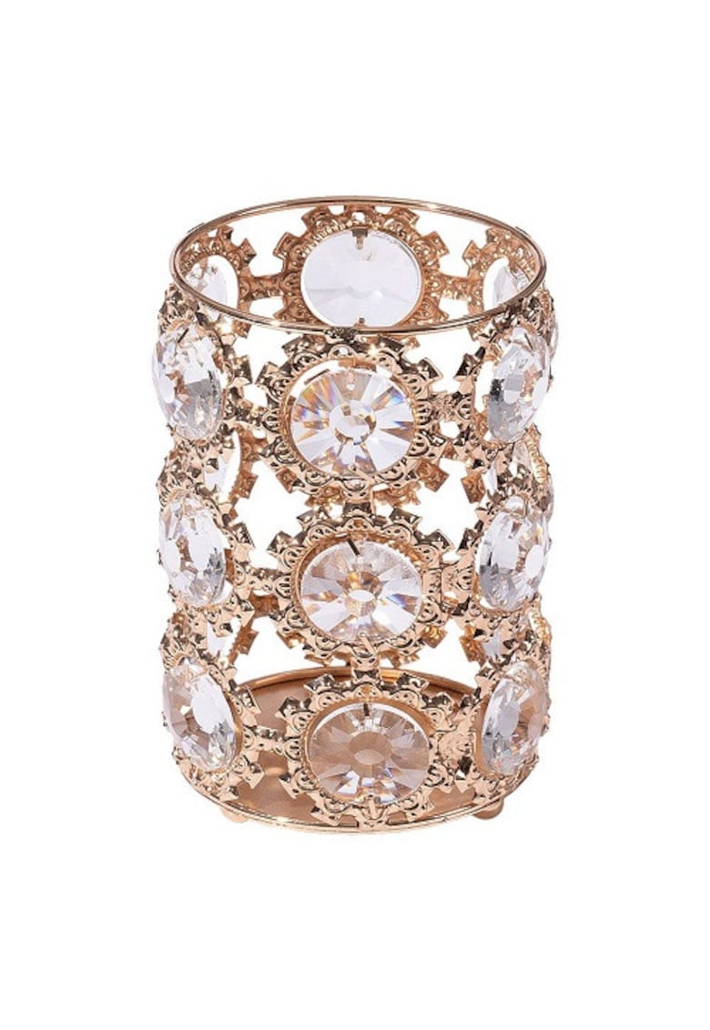 Suport Pensule Machiaj -  Diamond - Gold