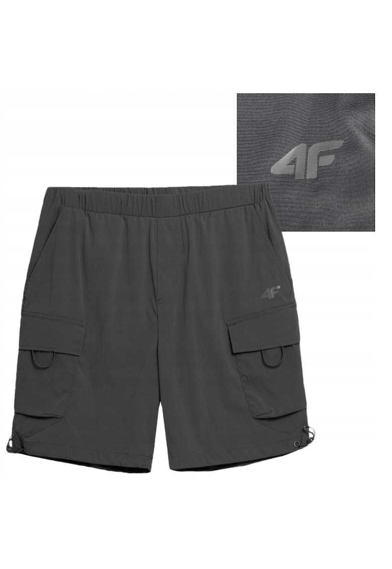 Pantaloni scurti de trening pentru barbati - Bumbac/Poliester - Negru -