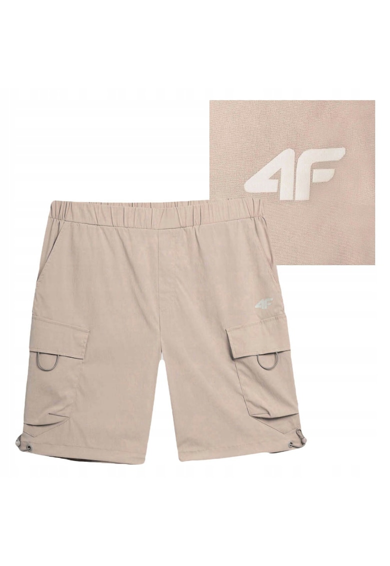 Pantaloni scurti de trening pentru barbati - Bumbac/Poliester - Bejz - Bej