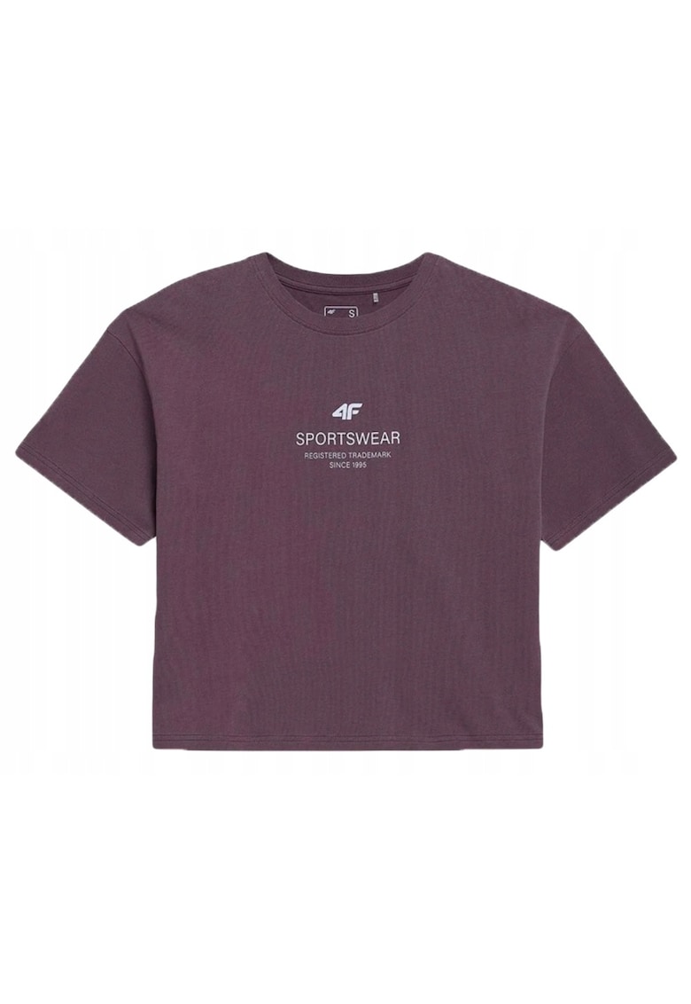 Tricou din bumbac pentru femei - violet - 1012522