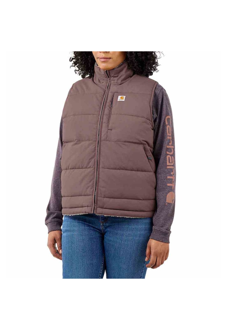 Vesta reversibila dama - Nailon/Poliester - Mov/Gri -