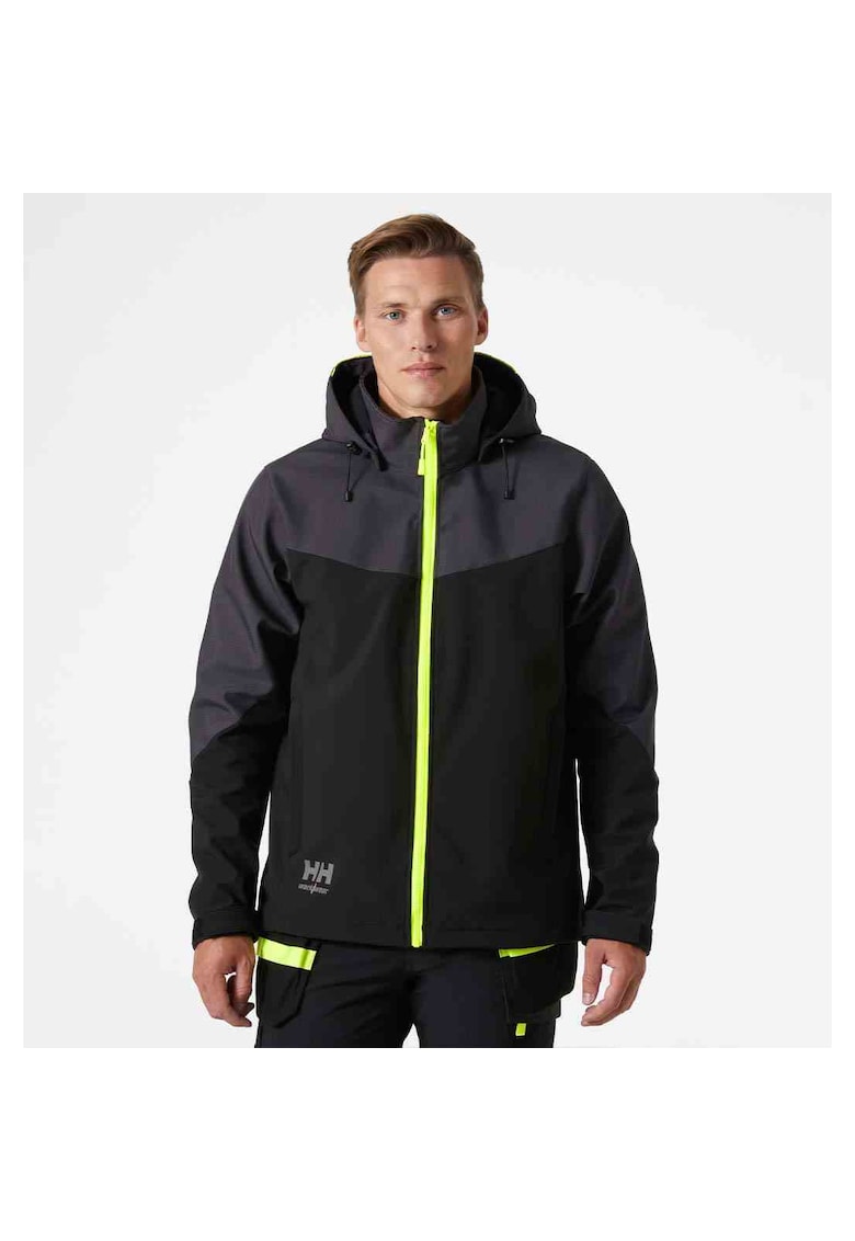 Jacheta softshell barbati Oxford - neagra - marimea